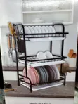 Alpine 3-Tier Kitchen Rack - Black - 3