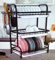 Alpine 3-Tier Kitchen Rack - Black - 4