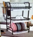 Alpine 3-Tier Kitchen Rack - Black - 5