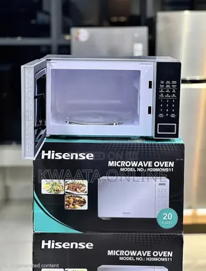Hisense 20L Digital Microwave Oven with 6 Preset Menus - Mirror Silver