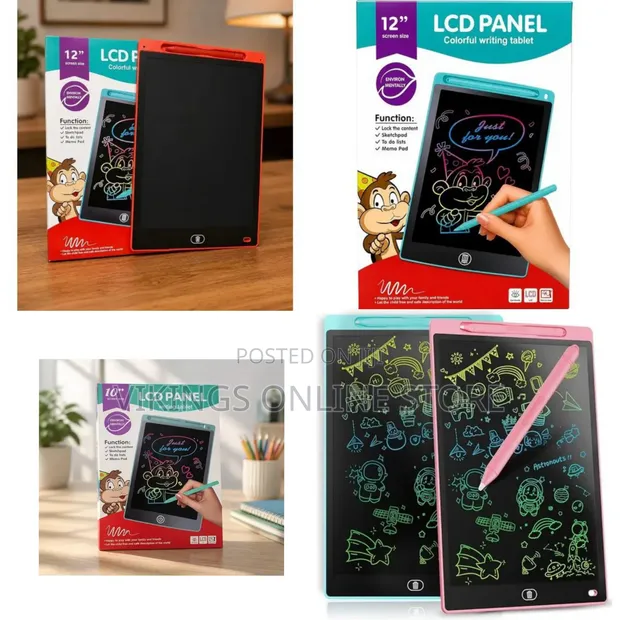 LCD Writing Tablet for Kids - Colorful Screen - 1