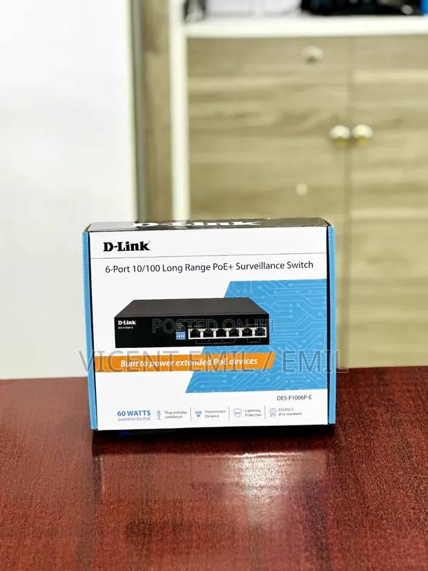 D-Link DES-F1006P-E 6-Port PoE Surveillance Switch - 1