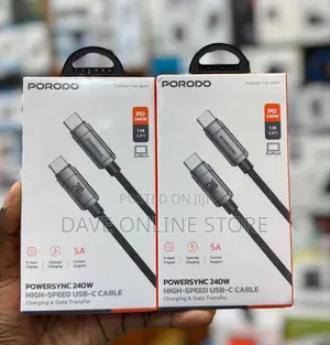 Porodo PowerSync 240W USB-C to USB-C Cable (1m)
