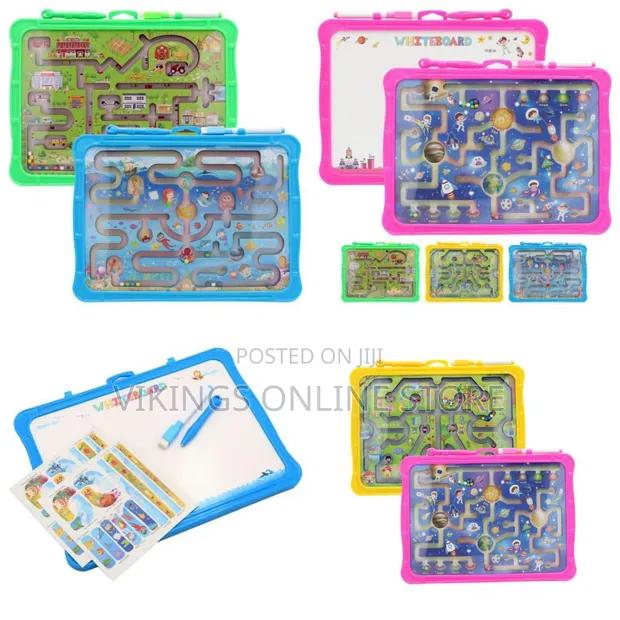 Magnetic Drawing Board & Puzzle Maze Toy - 1