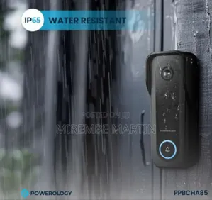 Powerology IP65 3MP Infrared Smart Camera Doorbell 265GB