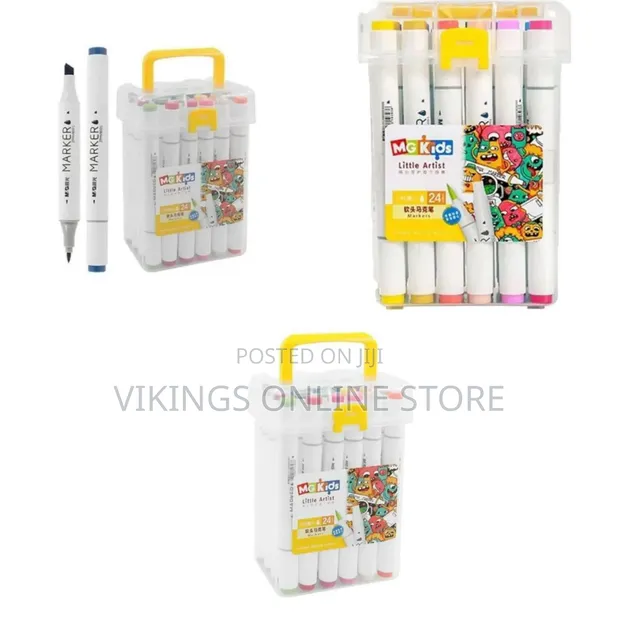 Arrolliant Double Tipped Alcohol Markers - 24 Colours - 1