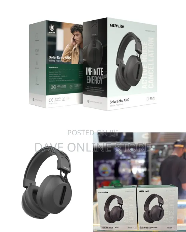 Green Lion Solar Echo ANC Headphones - 1