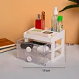 Portable Mini Desktop Cosmetics Organizer with 2 Drawers - 4