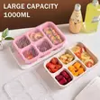 4-Compartment Foldable Silicone Lunch Box - 1
