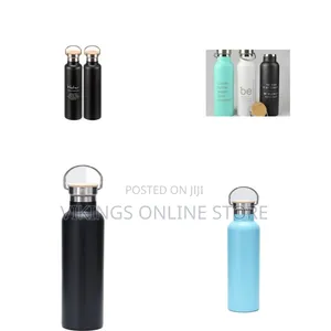 Large Capacity Insulated Water Bottle with Bamboo Lid
