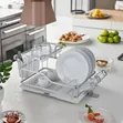 Aluminium Kitchen Utensils Drying Rack - Silver / Gold - 2
