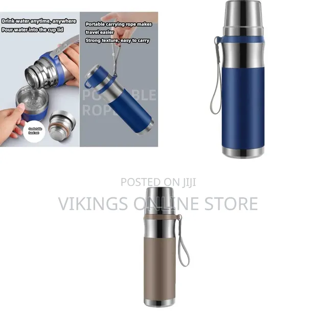 750ml Sports Water Bottle - Leak Proof Stainless Steel - 1