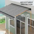 Retractable Folding Arm Awning Canopy Sunshade 3Mx2.5M - 2