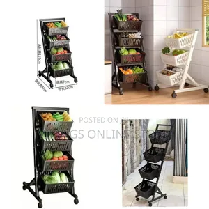 4-Tier Stackable Metal Wire Basket Stand