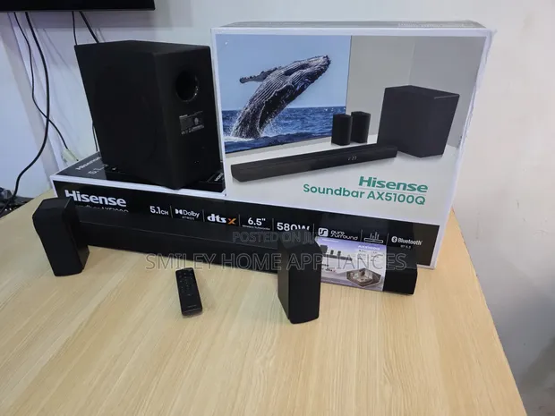 Hisense 5.1 Channel Wireless Bluetooth Soundbar - 20% Discount - 1