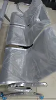 3 Seater Silver Waiting Chair - 1