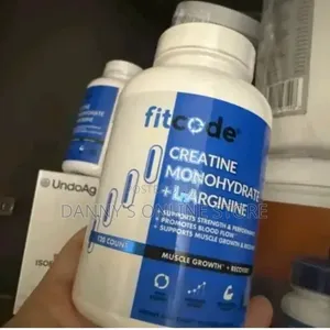 Fitcode Creatine Monohydrate L-Arginine 1000mg, 120 Caps