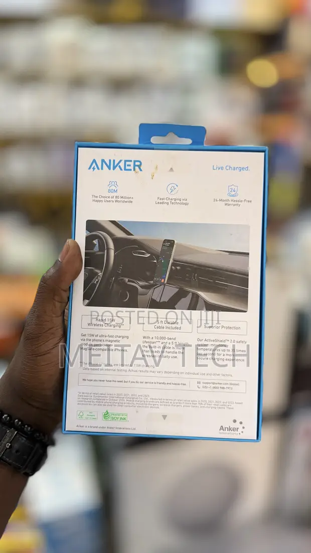 Anker MagSafe Wireless Car Charger - 15W Fast Charging - 1