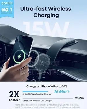 Anker Nano Wireless Car Charger with 25W Adapter