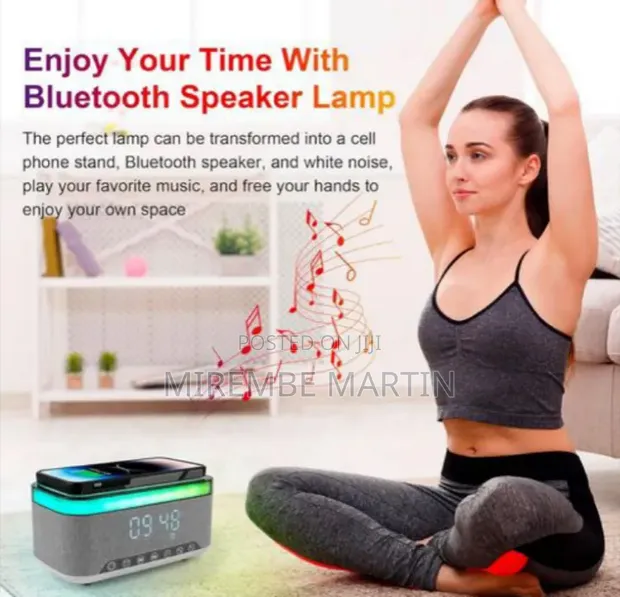 Music Player LED Lamp with 15W Wireless Charger & Bluetooth Speaker - 1