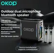 OKOP Portable Karaoke Radio FM Bluetooth Speaker with 2 Wireless Mics - 2
