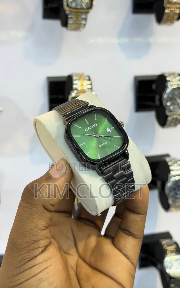 Casio Black Green-Dail Watch - 1