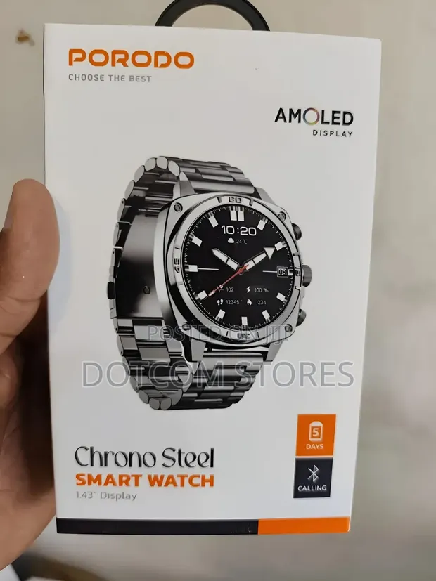 Porodo Chrono Steel Smart Watch - 1