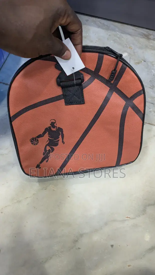 Round PU Leather Basketball Bag - 1