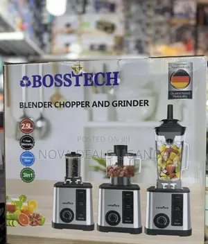 Bosstech 2.5L 3-in-1 Heavy Duty Blender, Chopper & Grinder