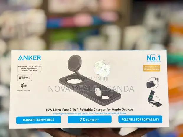 Anker Foldable 3-in-1 MagSafe Wireless Charging Station - 1