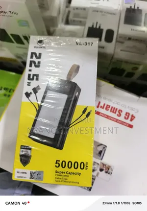 Villaontel VL-317 Power Bank 50,000mAh with Built-in Cables