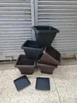 Eco Cube Plastic Flower Pots - 2