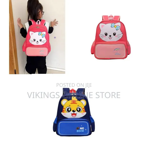Kids Plush Travel School Bag - Rabbit/Tiger Design - 1