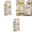 5-Layer Rolling Cart Shelving Unit with Silent Wheels - 2