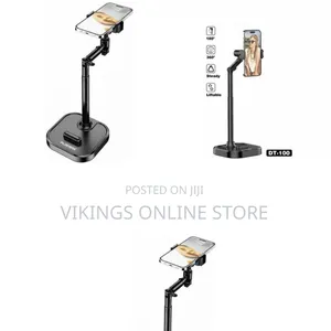 PLOKAMA DT-100 Adjustable Lift Desk Tabletop Phone and Tablet Holder