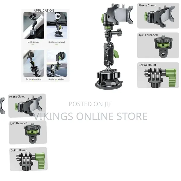 Multi-Purpose Cell Phone and Action Camera Holder - 1