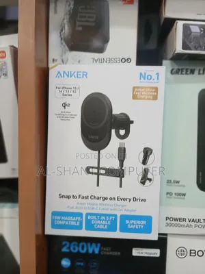 Anker MagGo Wireless Car Charger with Type-C Cable