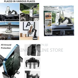 3-in-1 Long Arm Car Phone Holder with Parking Number