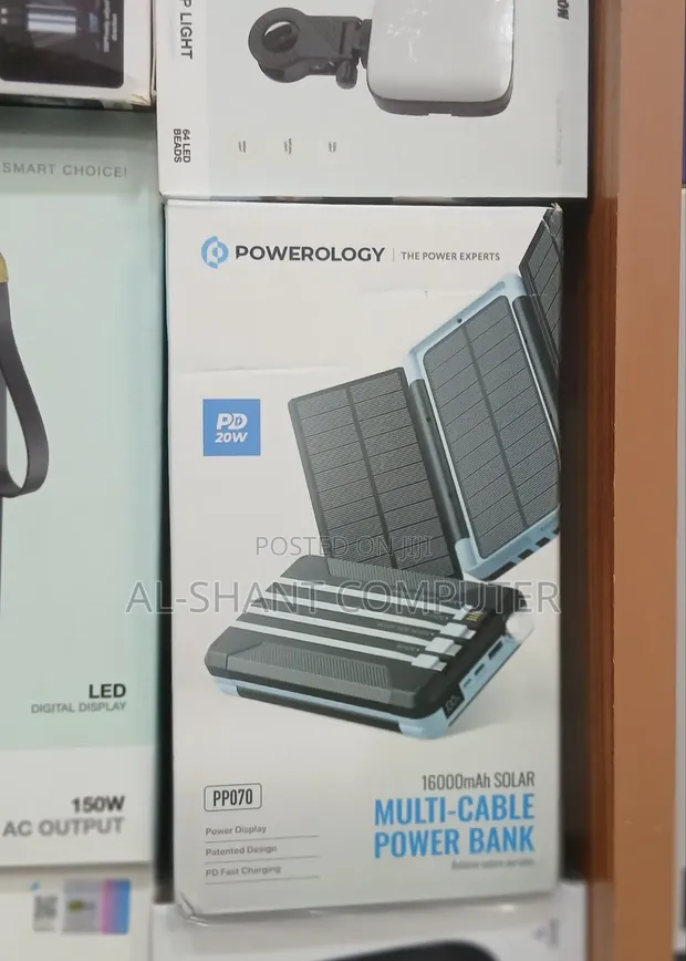 Powerology 16000mAh PP070 Solar Power Bank - 1