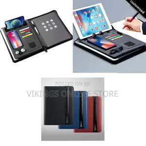 A4 Leather Document Portfolio Folder with Power Bank Gift Box