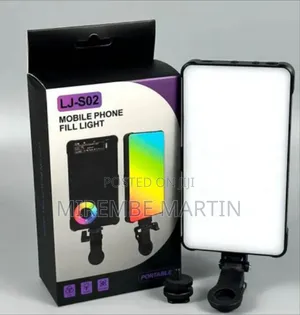 LJ-S02 RGB LED Mobile Phone Fill Light - 1560LM Dimmable Video