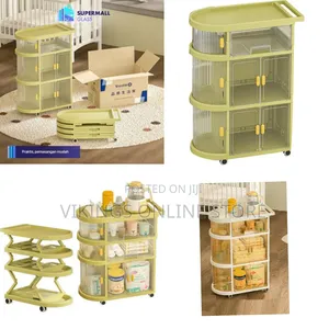 3-Tier Kitchen Trolley Rack with Wheels