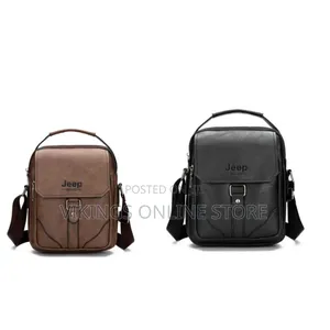 Men's 10-Inch Casual Leather Shoulder Crossbody Bag