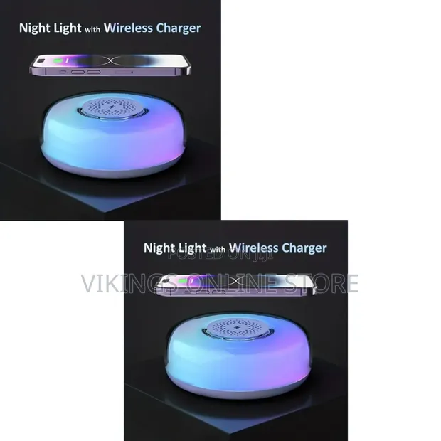 Bedside Lamp with Wireless Charger & Touch LED - 1