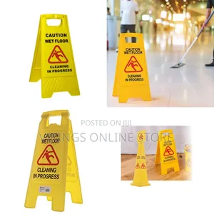 Non-Slip A-Frame Caution Sign Board - Wet Floor & Work in Progress