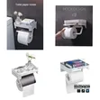 Wall Mounted Toilet Roll Holder with Shelf - 2