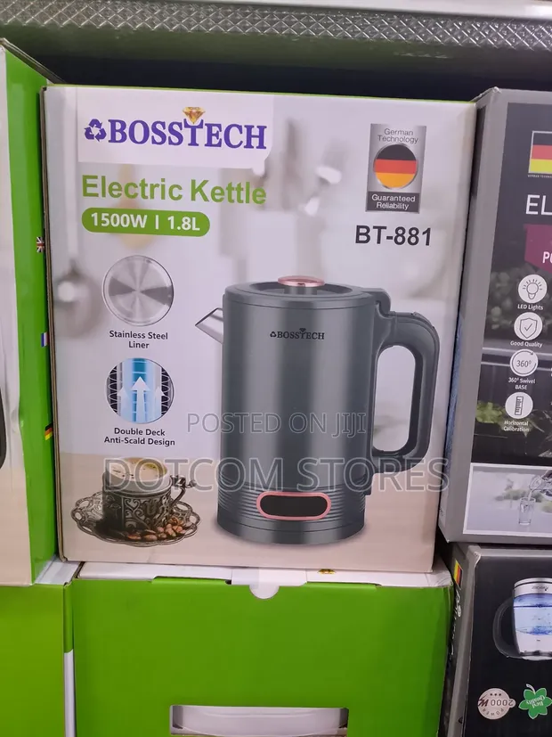 BossTech 1.8L Fast Boiling Electric Kettle - 1