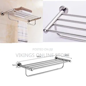 Rails Stainless Steel Bathroom Towel Holder - 60cm