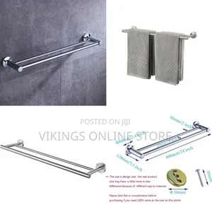 Stainless Steel Double Towel Rail - 600mm
