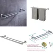 Stainless Steel Double Towel Rail - 600mm - 1
